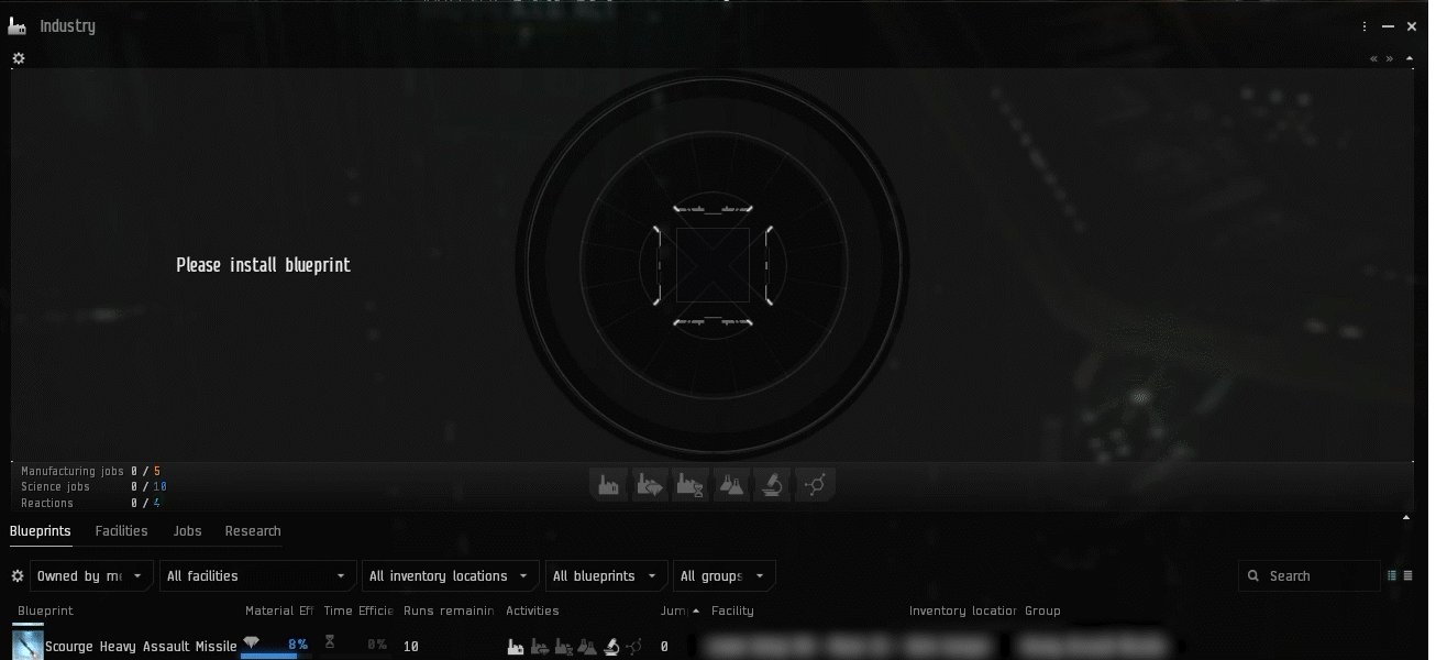 Copy blueprint requirements to the pane below